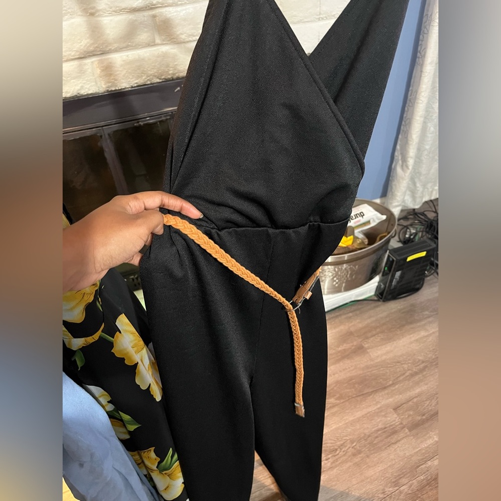 Black belted Jumpsuit
